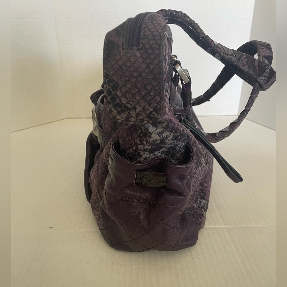 Original by SHARIF purple leather snake print bag - Picture 15 of 16